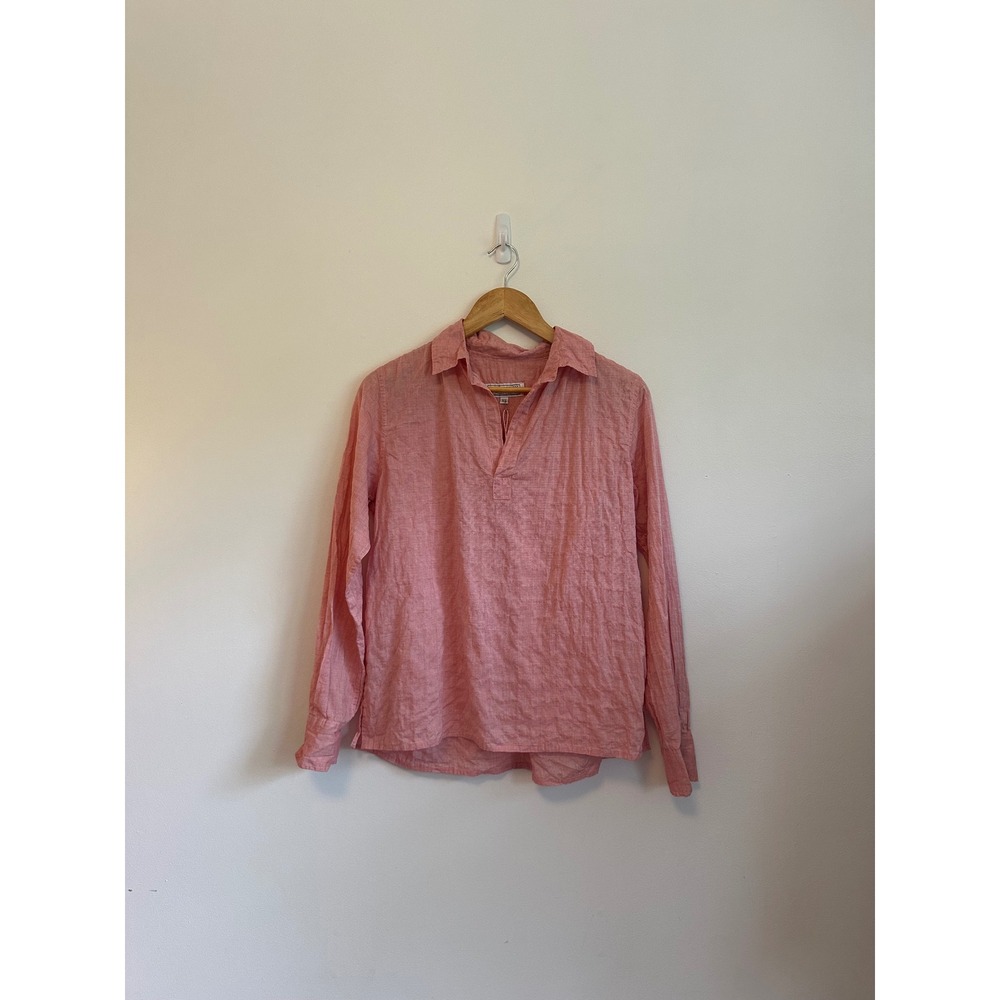 NWT American Colors by Alex Lehr Popover Blouse in Faded Red | Size XS